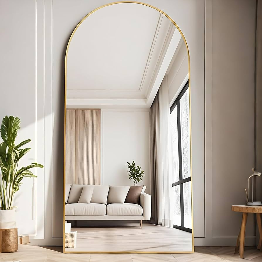 TinyTimes 71''x30'' Oversized Arched Full Length Mirror Large Full Body Floor Mirror with Stand f... | Amazon (US)