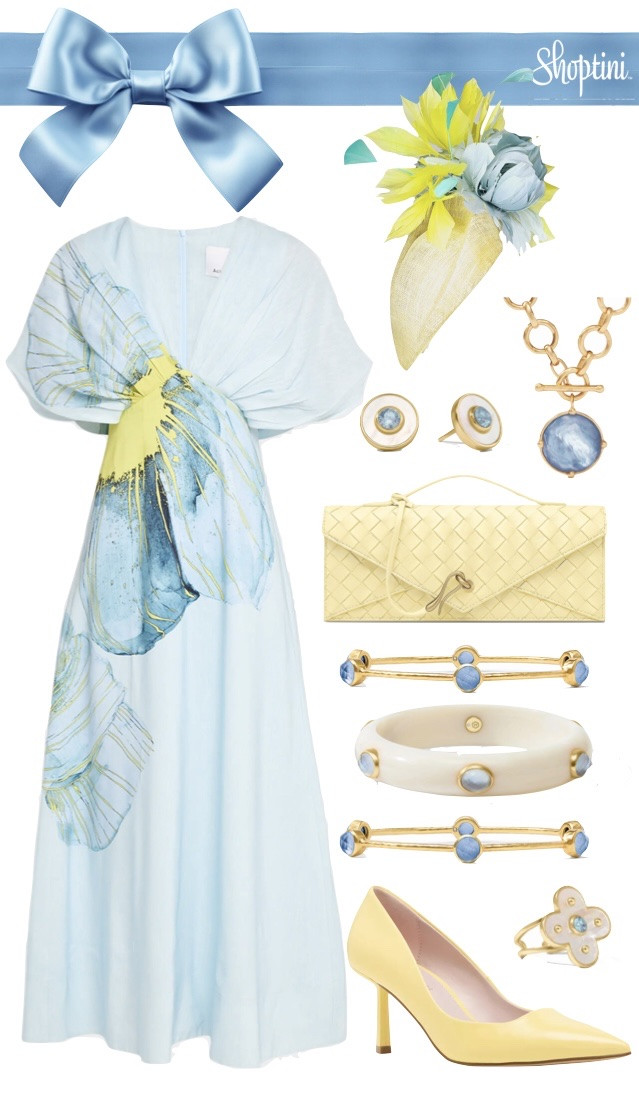 Pretty butter yellow and blue color combination for a classy Kentucky Derby look / horse race / horse race dress 

#LTKootd #LTKSeasonal #LTKOver40