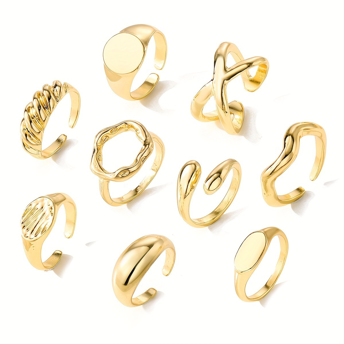 elegant 9 rings spiral   palm suitable daily - Temu Canada | Temu Affiliate Program
