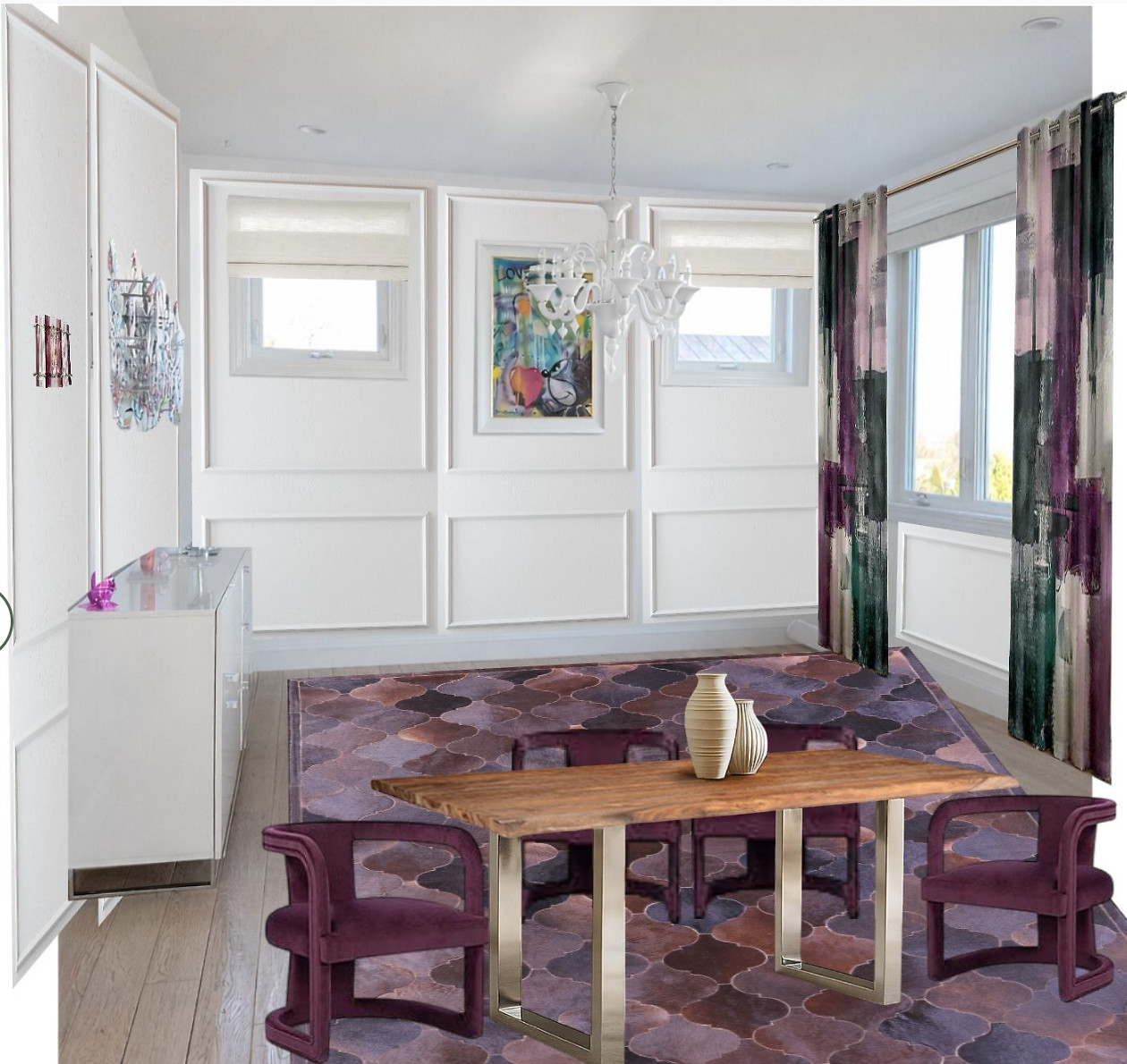 Fun & moody purple dining room 

 #LTKHome
