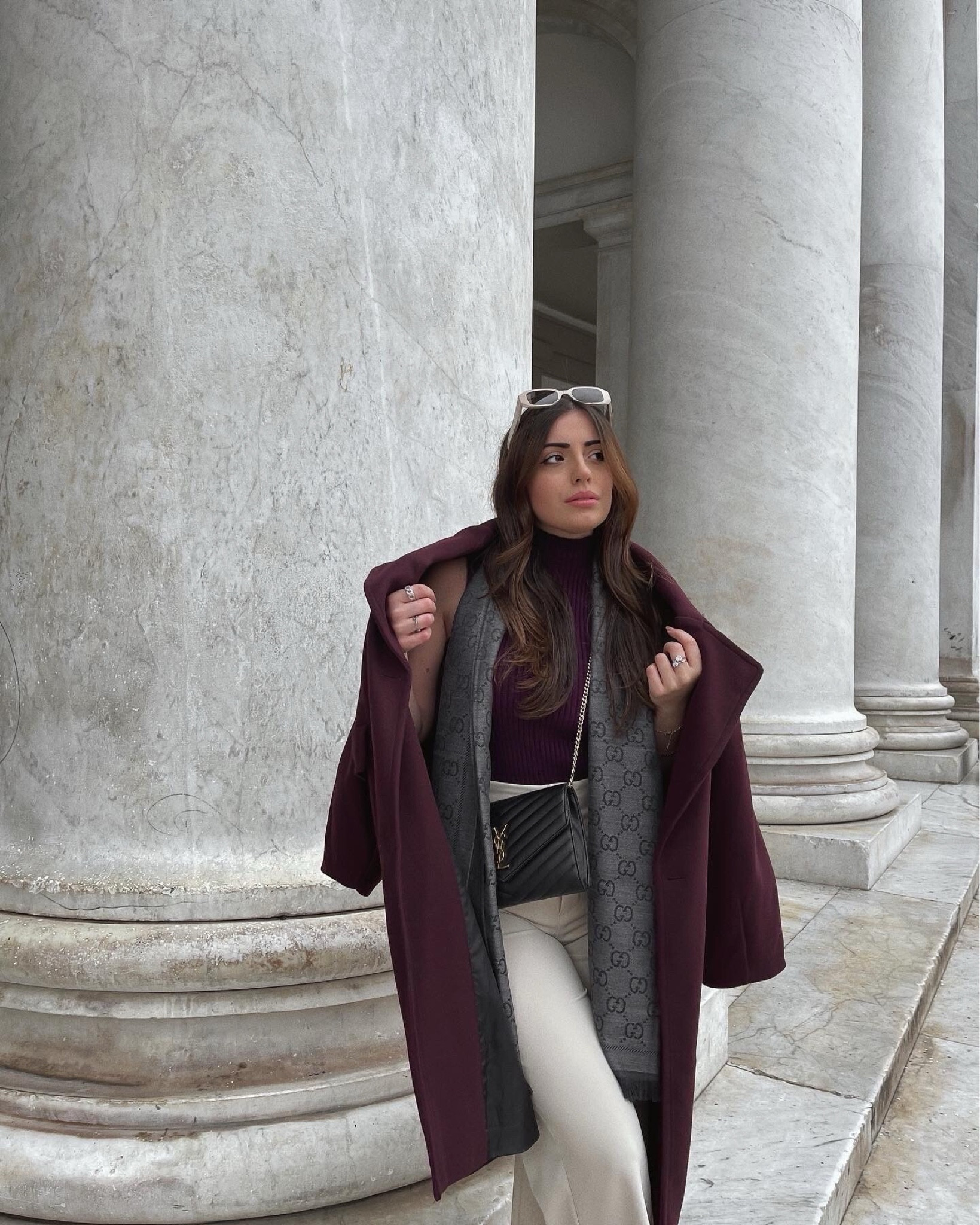 outfit inspiration, autumn style, Mytheresa, Sciarpa Gucci, ASOS, Stradivarius, occhiali Prada symbole, borsa YSL, Italia.

#LTKeurope #LTKstyletip #LTKSeasonal