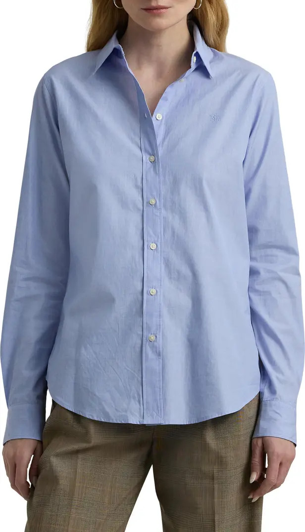 Lauren Ralph Lauren Classic Fit Cotton Shirt | Nordstrom | Nordstrom