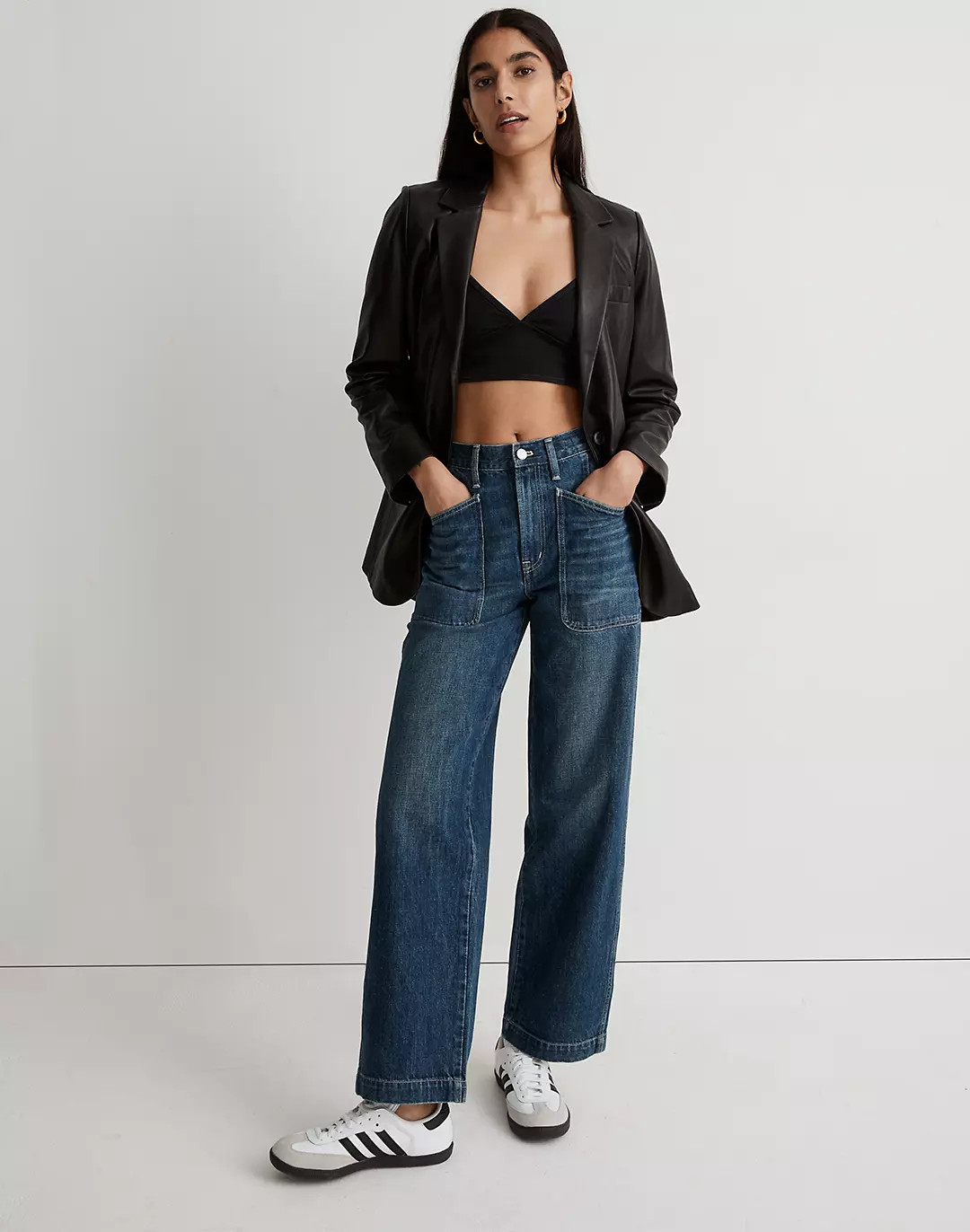 The Perfect Vintage Wide-Leg Selvedge Jean in Graythorn Wash: Pocket Edition | Madewell