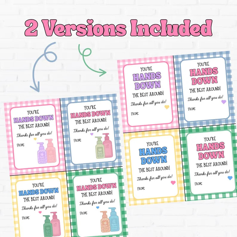 Hand Soap Labels, Bath and Body Works Soap Labels, Hands Down the Best, Hand Sanitizer Tags, Teac... | Etsy (US)