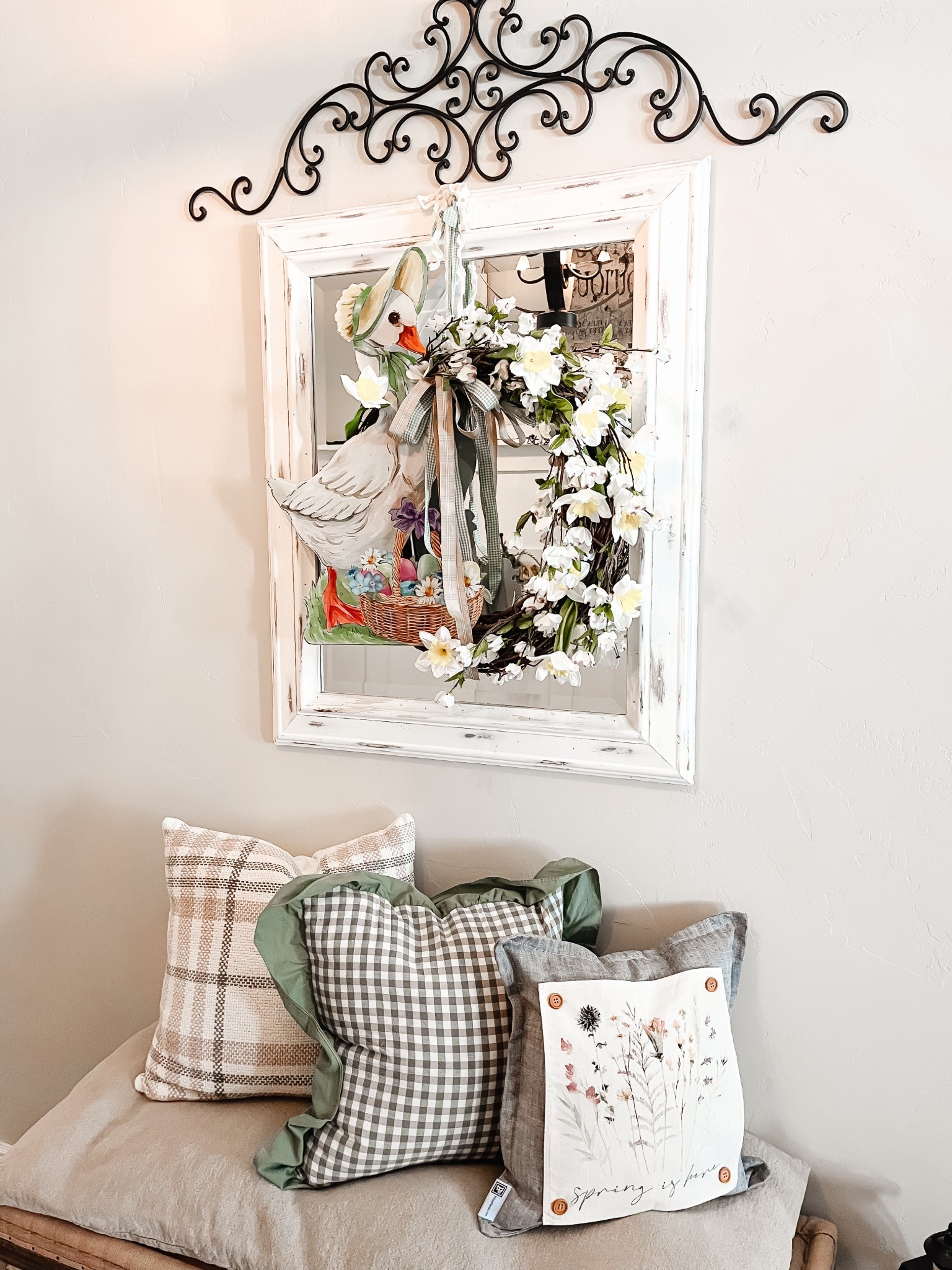 My entry way and wreath I made 

#LTKHome #LTKSeasonal #LTKSpringSale