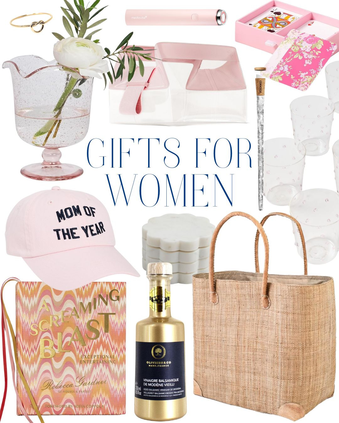 Gift ideas for women! #giftguide #giftsforwomen #giftideas the perfect gifts for her | travel kits | stylish tumblers | elegant playing cards | gourmet vinegar | beautiful accents | mom-approved! 

 #LTKGiftGuide #LTKHome #LTKBeauty