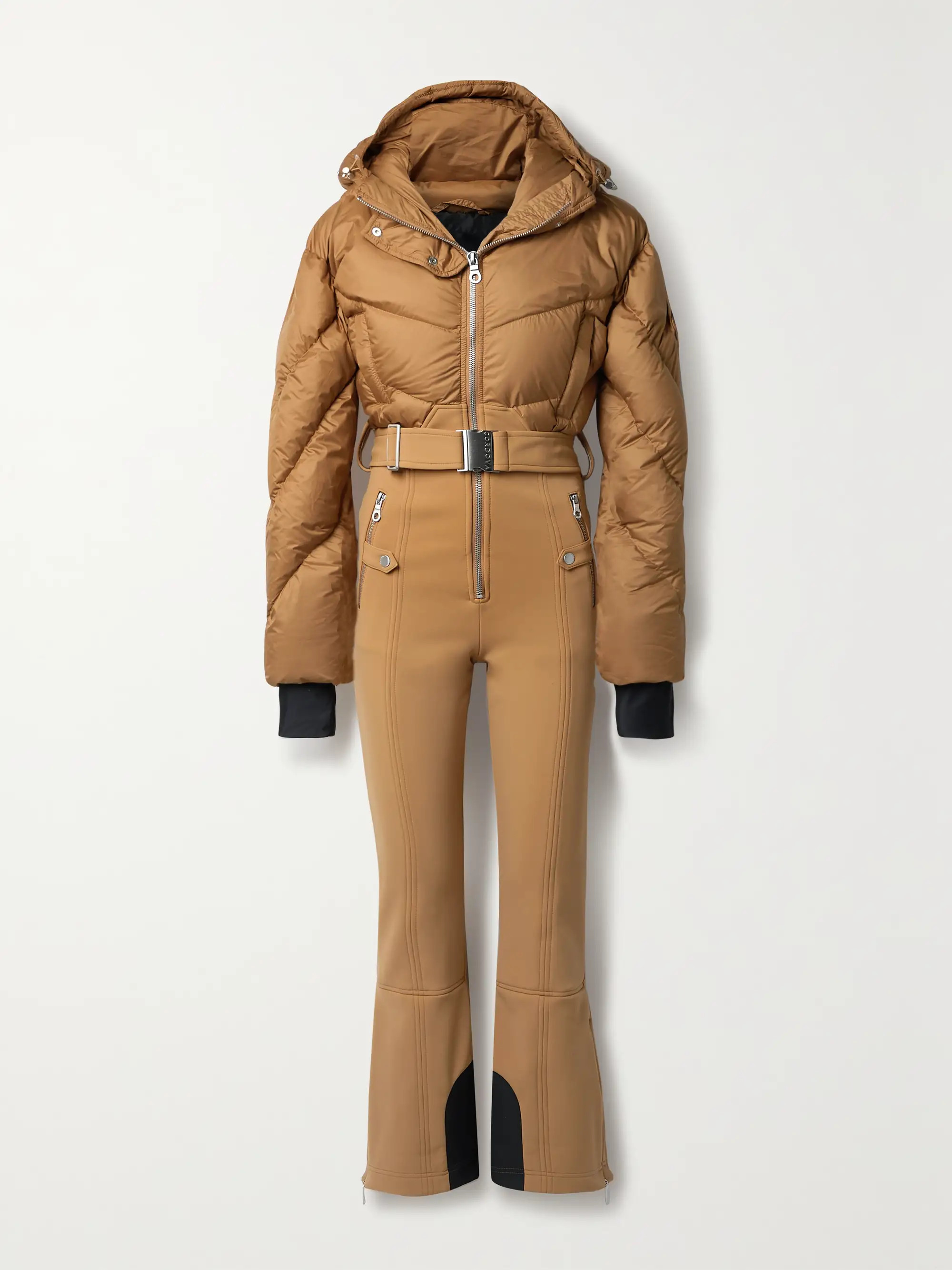 Ajax belted hooded quilted down ski suit | NET-A-PORTER (US)