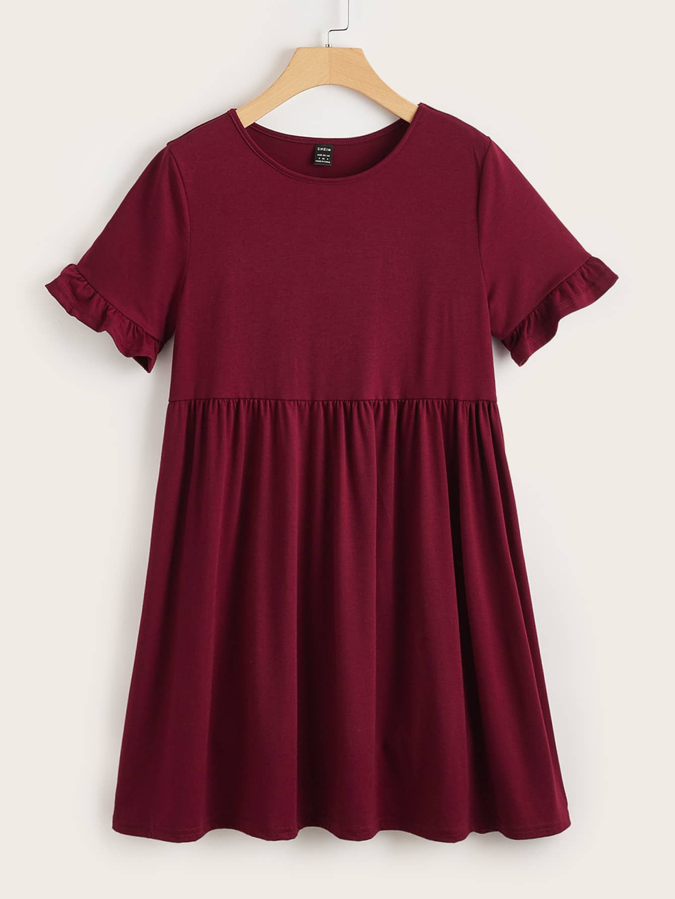 SHEIN Frill Cuff Smock Dress | SHEIN