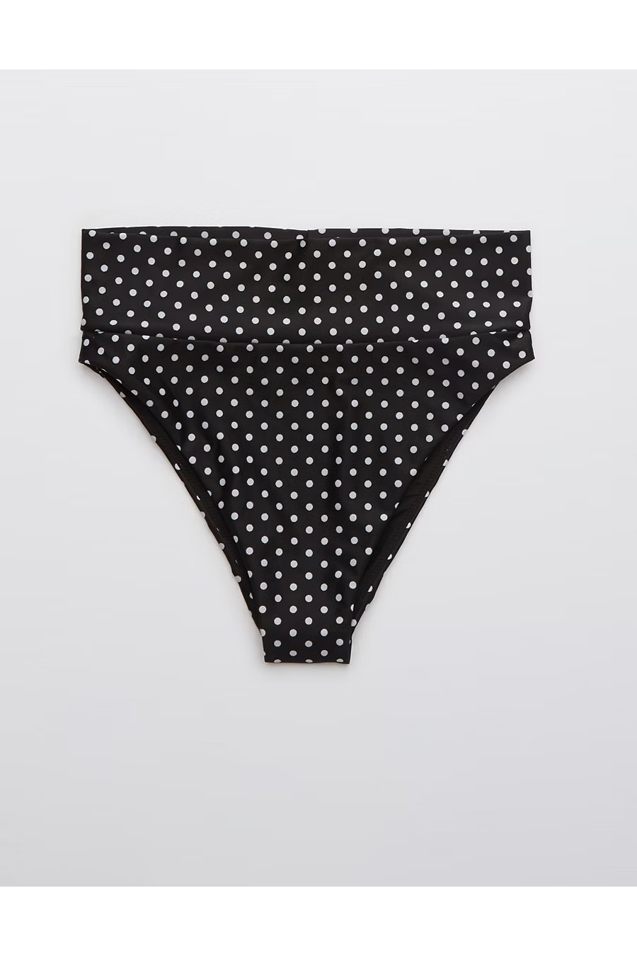 Aerie High Cut Cheeky Bikini Bottom Women's True Black L | American Eagle Outfitters (US & CA)