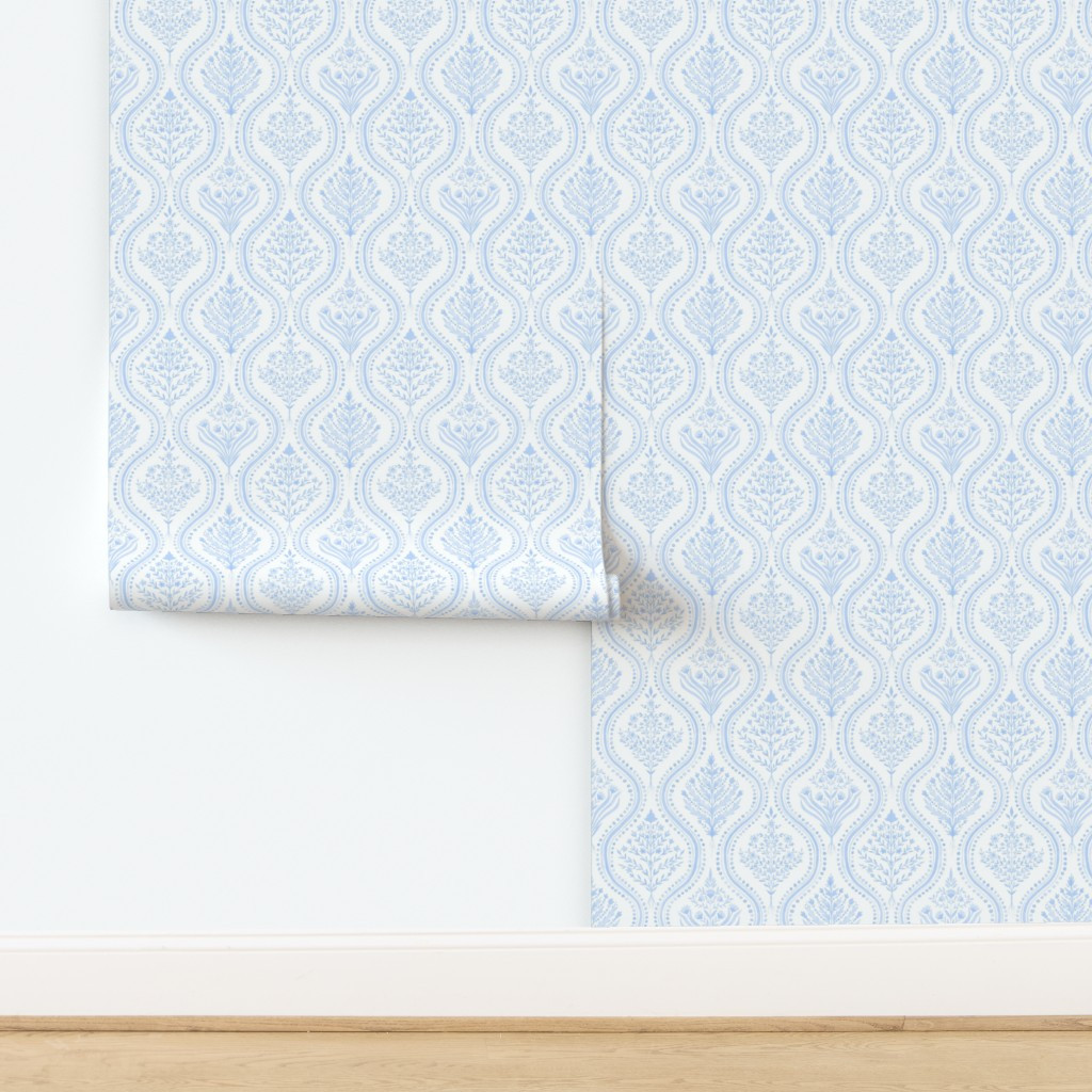 Wallpaper in Monticello Light Cornflower Blue | Spoonflower