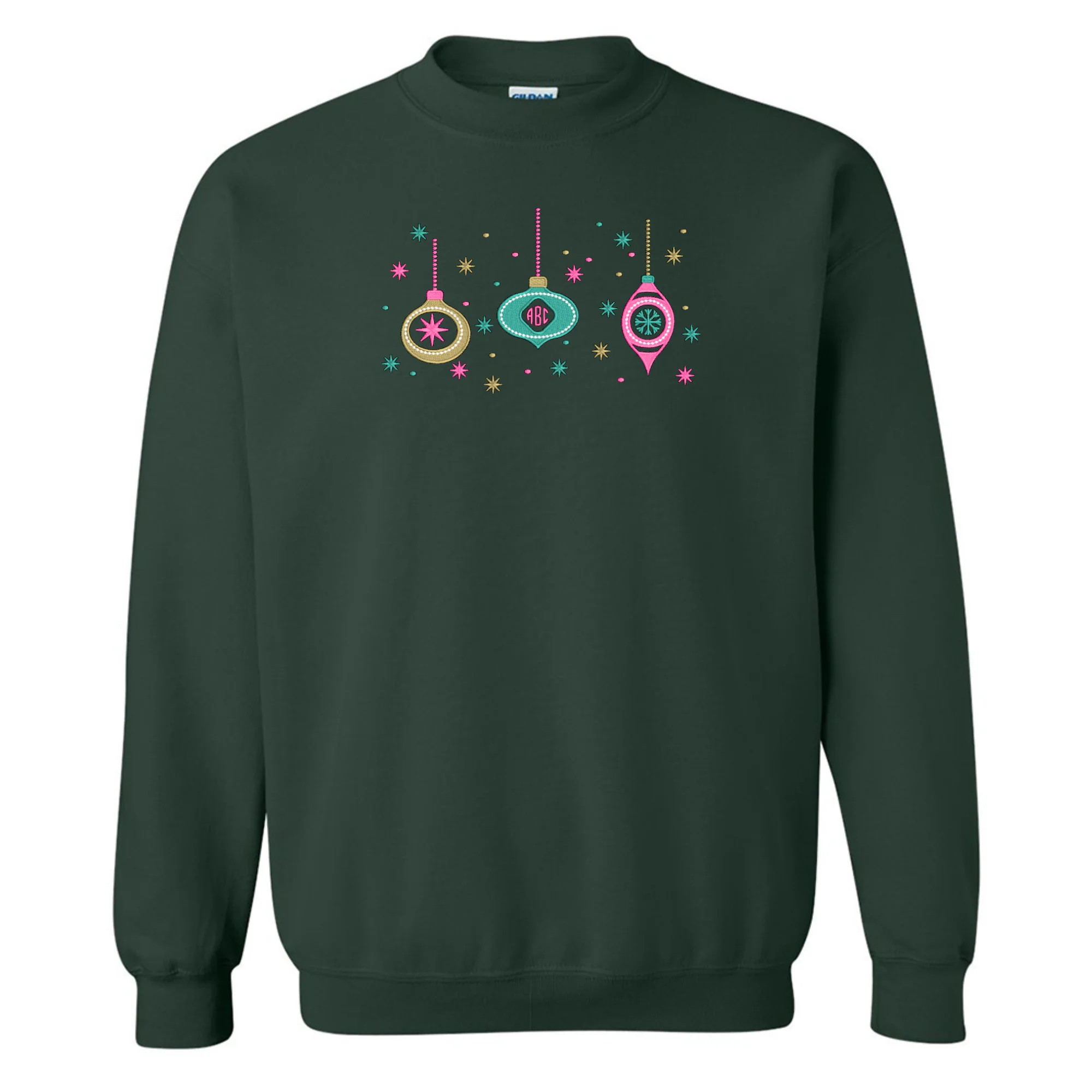 Monogrammed Ornaments Crewneck Sweatshirt | United Monograms