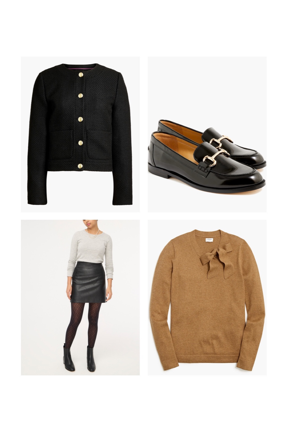 Fall outfit  idea with #jcrew and #jcrewfactory

#oldmoney #classicfalloutfit #preppystyle #workwear #leatherskirt #elegantsweaters 

#LTKstyletip #LTKunder50 #LTKSeasonal