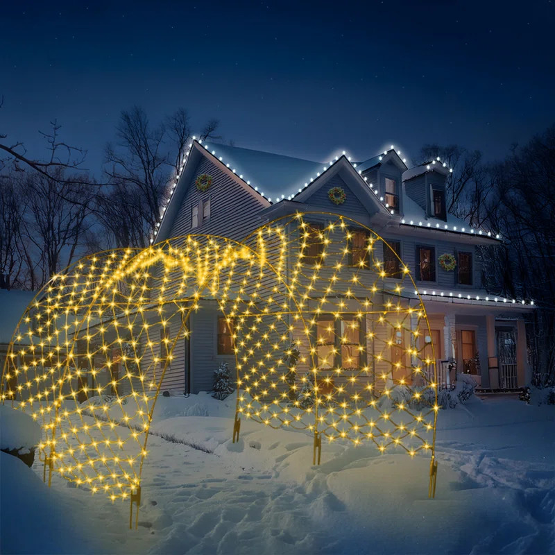 Christmas Light Tunnel With 3 LED Arches | Wayfair North America