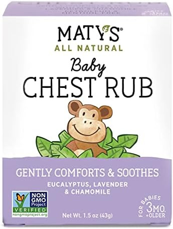 Maty's All Natural Baby Chest Rub - Petroleum Free - Made with Soothing Lavender and Chamomile - ... | Amazon (US)
