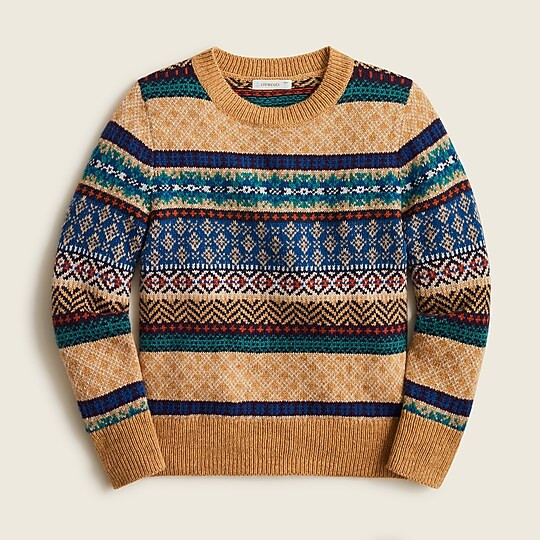 Kids' Fair Isle crewneck sweater | J. Crew US