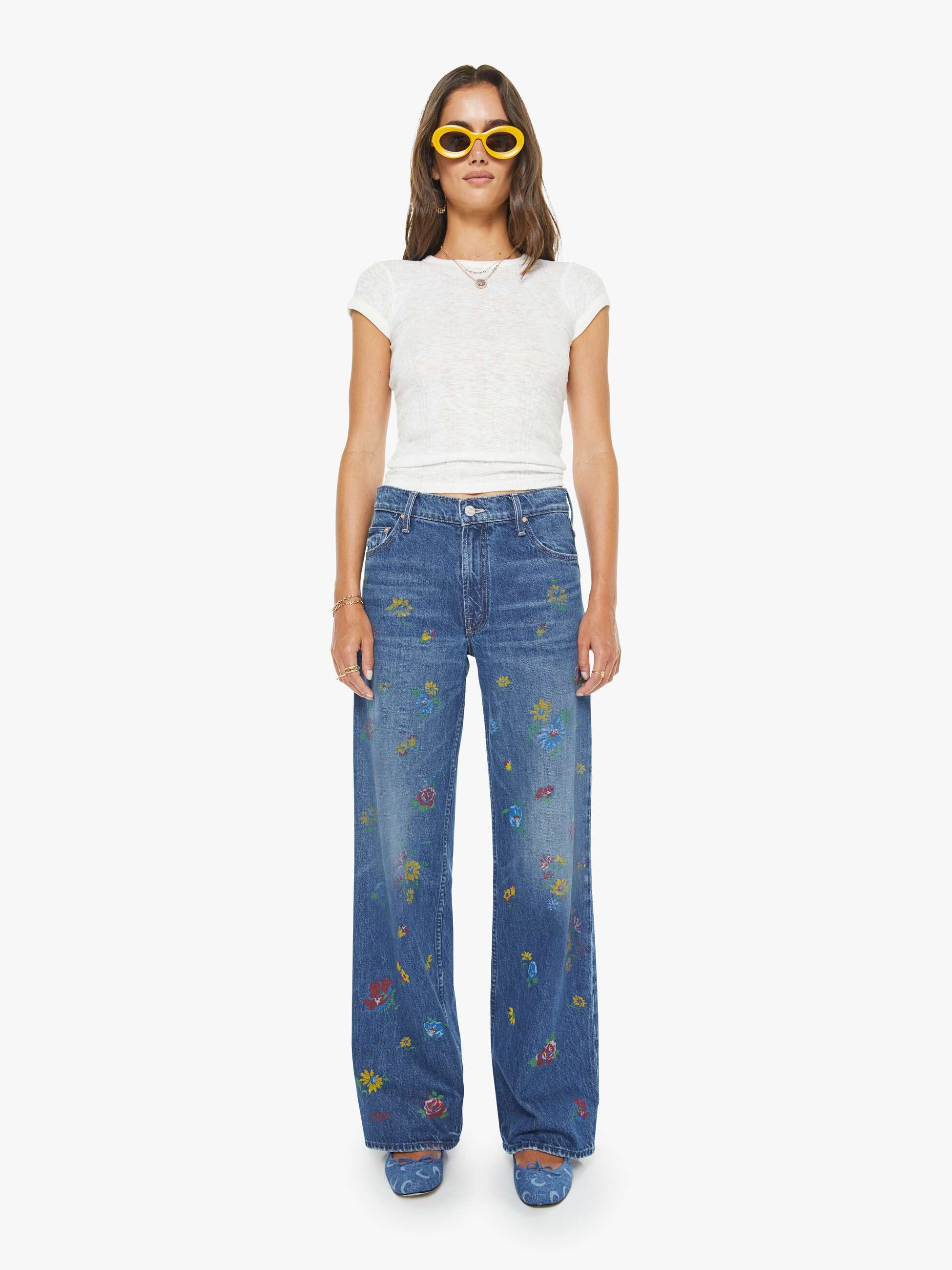 The Rerun Zip Sneak - Field Of Flowers | Mother Denim