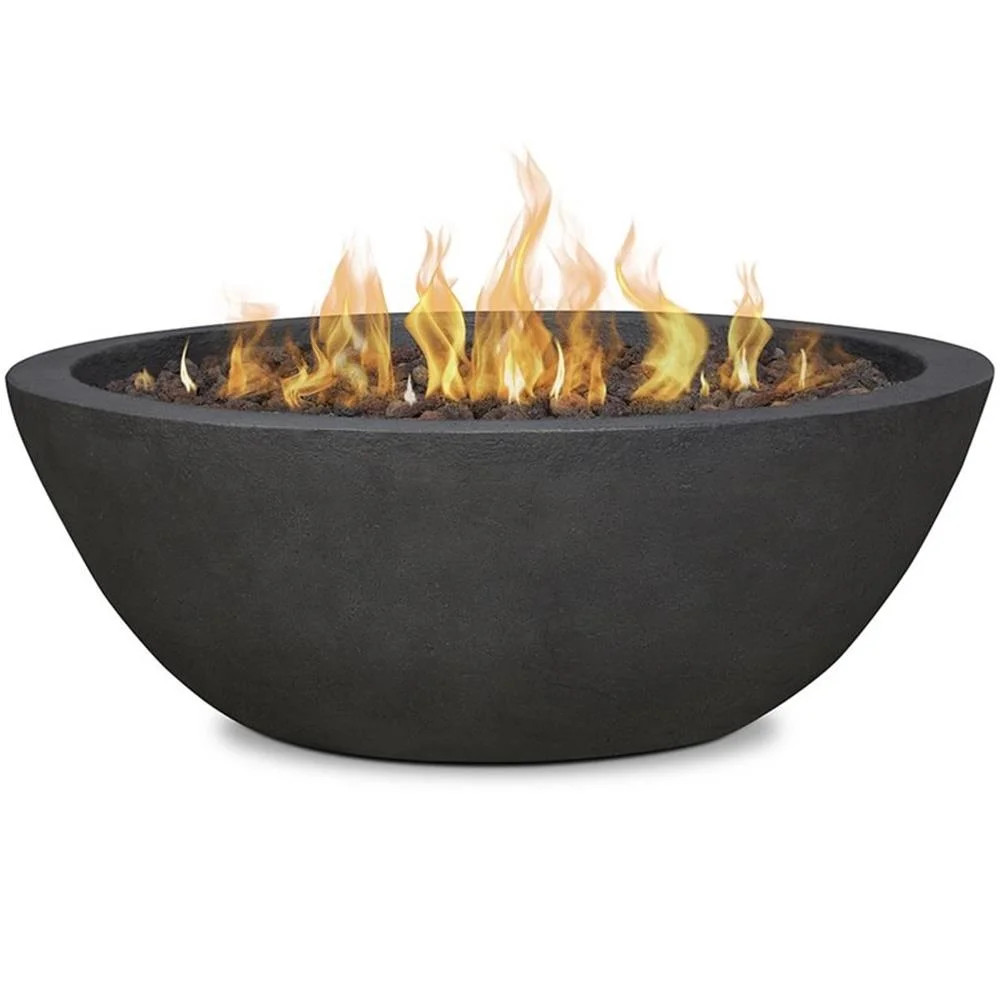 Bowery Hill Traditional Propane Fire Pit Bowl in Slate Gray - Walmart.com | Walmart (US)