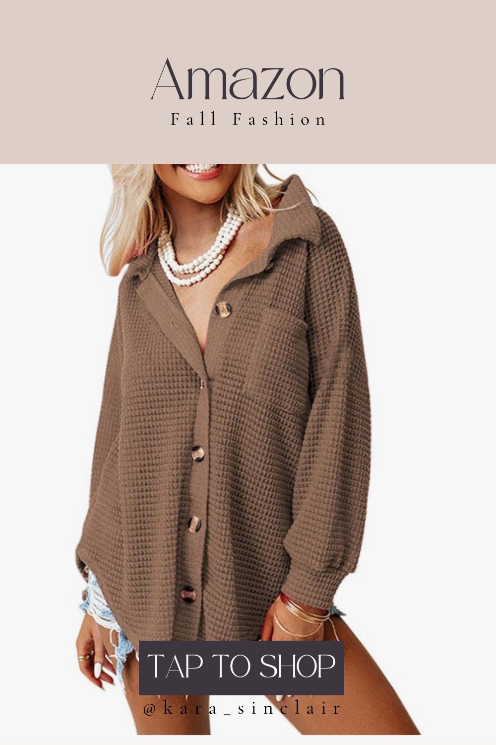 Waffle Knit Shacket button down 

#LTKFindsUnder50 #LTKMidsize #LTKFindsUnder100