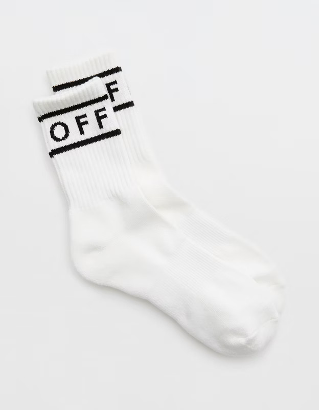 OFFLINE By Aerie Graphic Crew Socks | Aerie