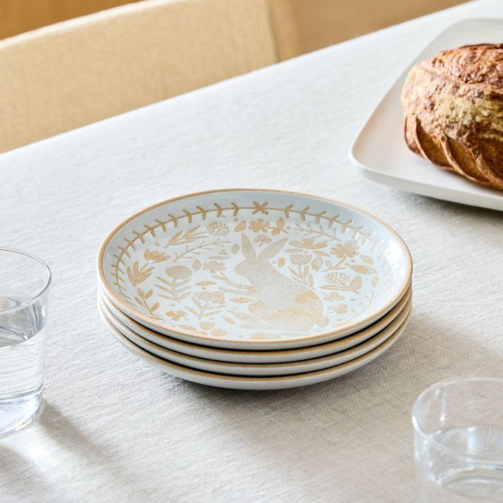 Bunny Mill Stoneware Salad Plate Sets | West Elm (US)