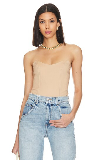 Stevie Sweetheart Bodysuit in Nude | Revolve Clothing (Global)
