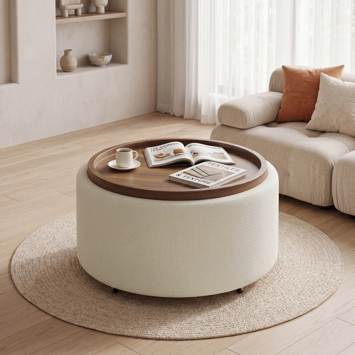 Verve 30'' Round Coffee Table With Storage | Wayfair North America