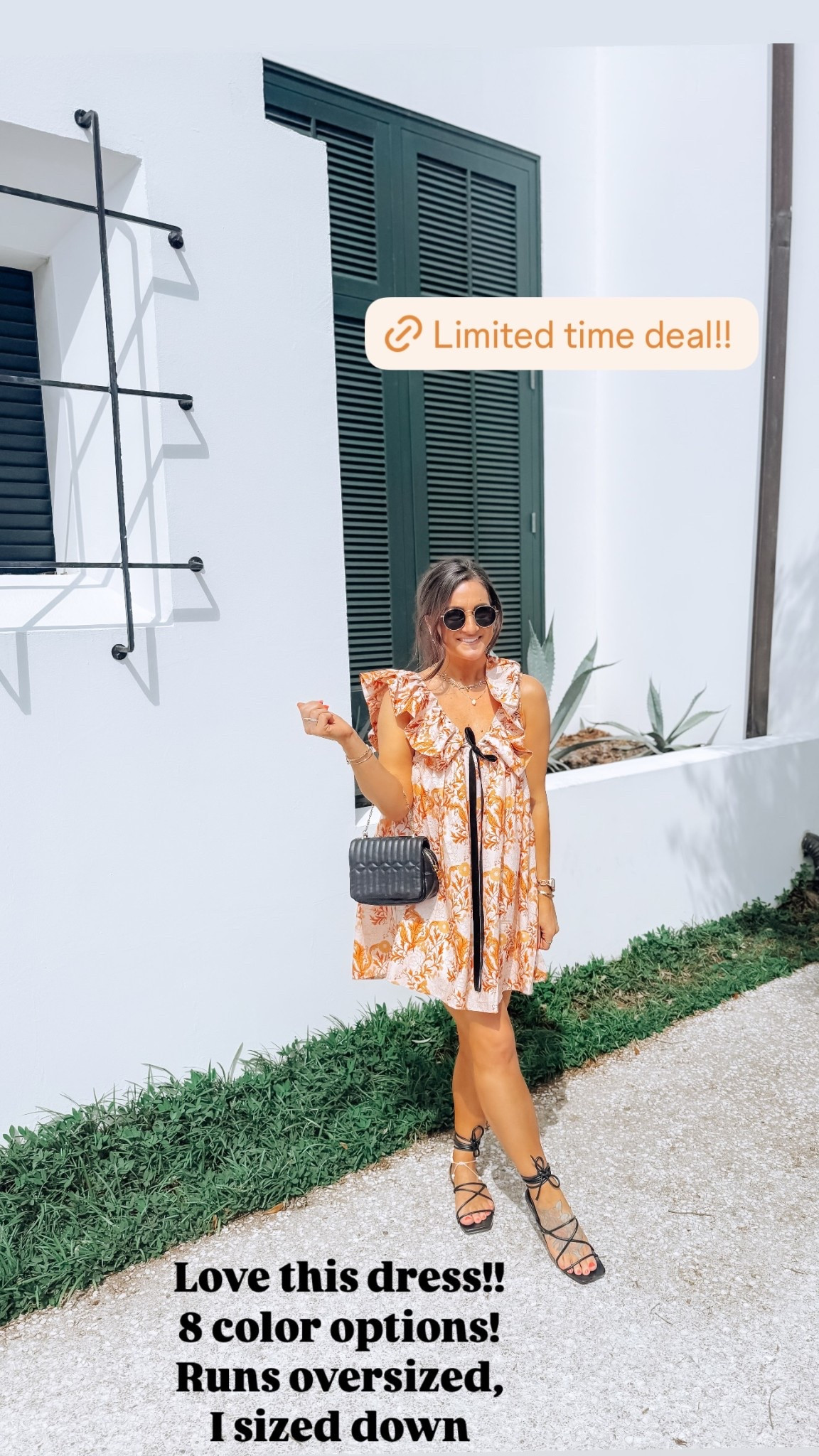 Love this dress!!
8 color options!
Runs oversized, 
I sized down