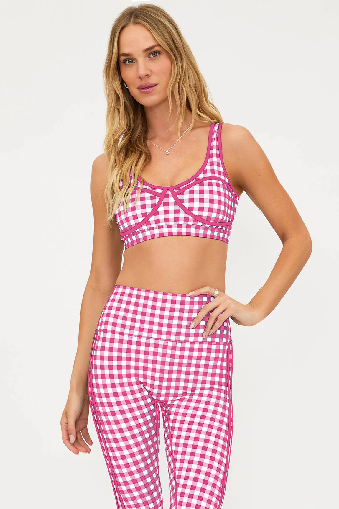 Anthropologie x Beach Riot Moxie Top Pink Gingham | Beach Riot