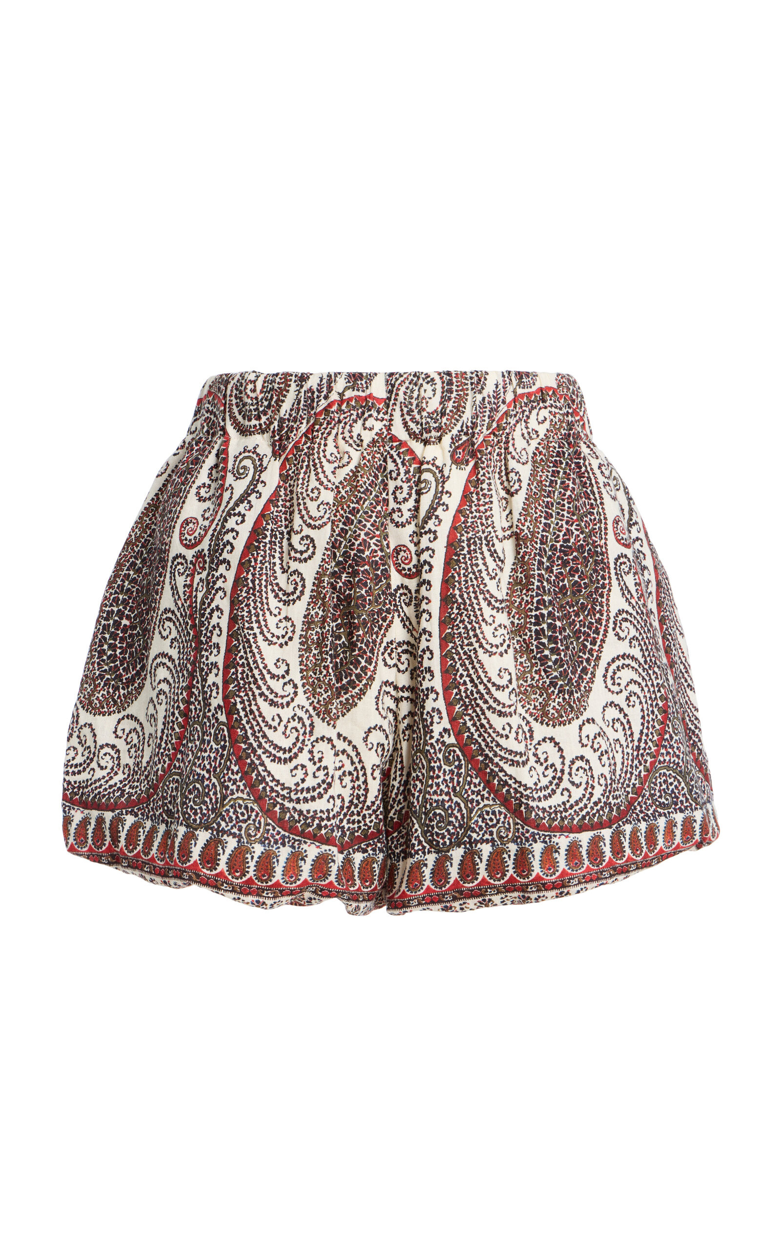 Cassia Paisley Linen Bubble Shorts | Moda Operandi (Global)