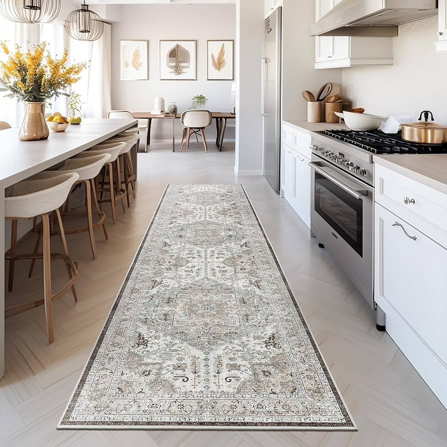 Madane Washable Runner Rug - 2x8 Runners for Hallways Kitchen Non-Slip Runner Rugs Ultra-Thin Lau... | Amazon (US)