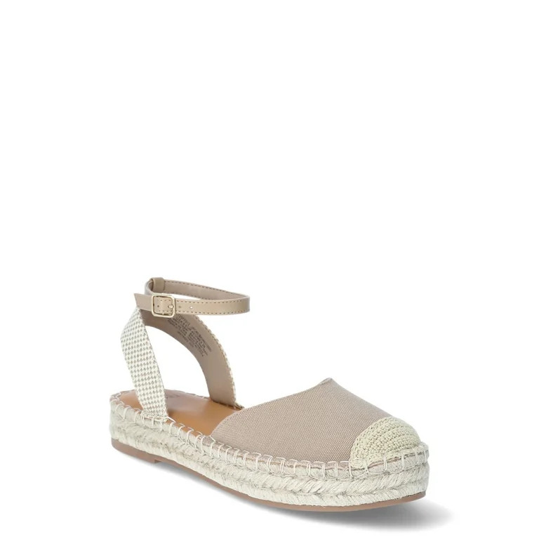 Time and Tru Women's Ankle Strap Espadrille - Walmart.com | Walmart (US)