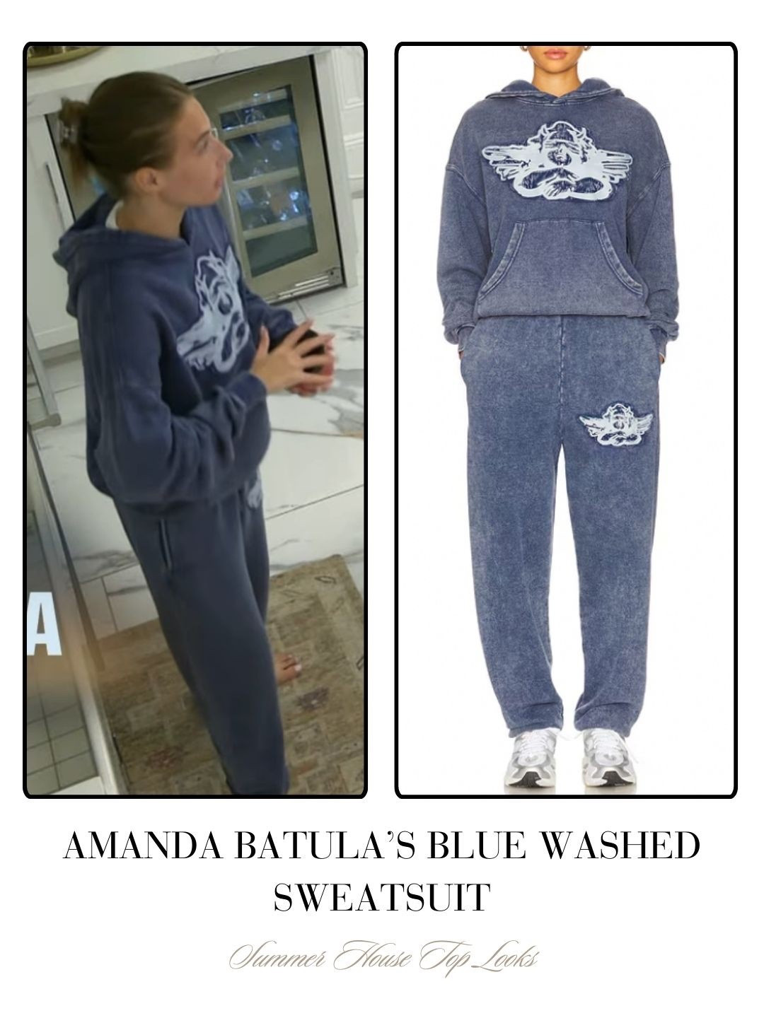Amanda Batula’s Blue Washed Sweatsuit 