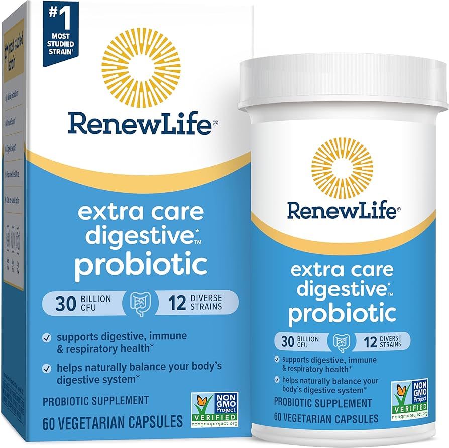 Renew Life Extra Care Probiotic Capsules, Daily Supplement Supports Immune, Digestive and Respira... | Amazon (US)