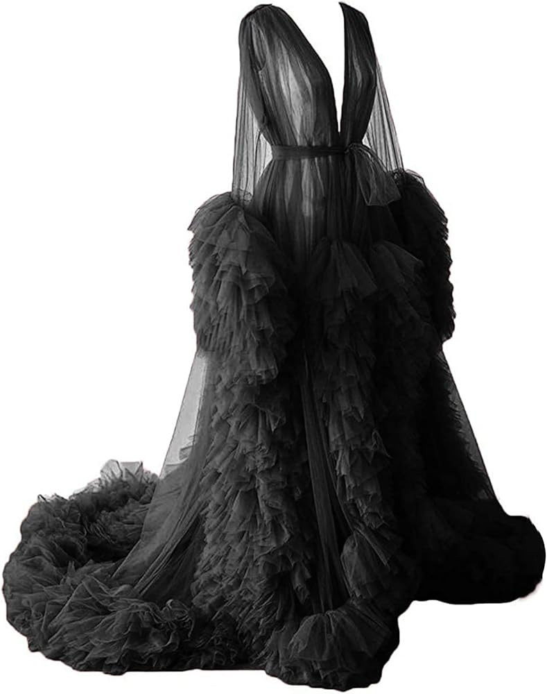 Changuan Tulle Robe Maternity Dress for Photoshoot Long Sheer Pregnancy Gown Bridal Roebs Baby Sh... | Amazon (US)