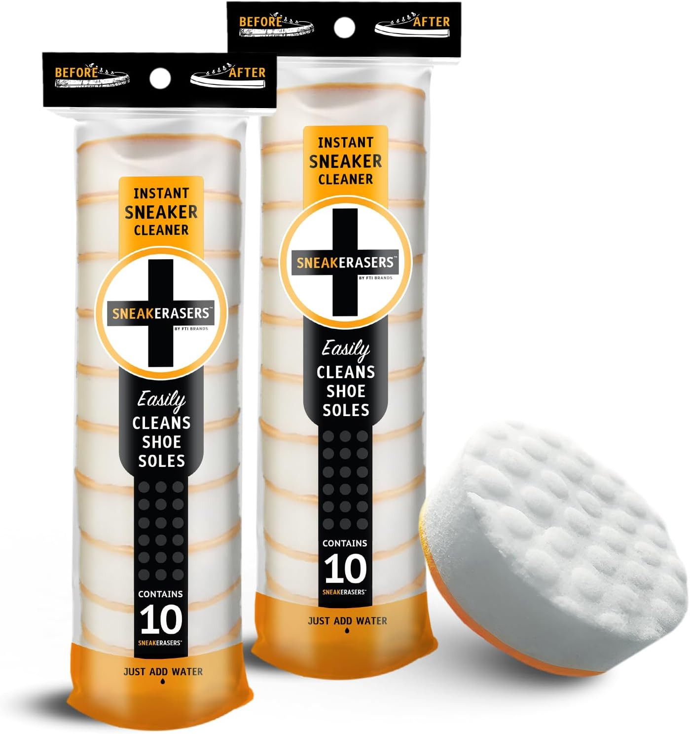 Sole & Sneaker Cleaner, Premium Shoe Cleaner for Sneakers, Dual-Sided Sponges, Effective for Tennis Shoes & Women Men Sneakers, Gentle Rub Design Cleaner Kit, 20 Pack | Amazon (US)