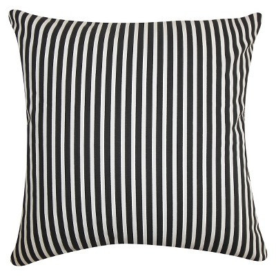 Ticking Stripe Throw Pillow Black & White (20"x20") - The Pillow Collection | Target