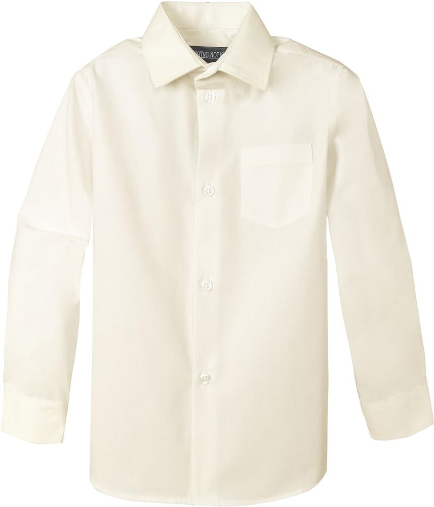 Spring Notion Boys' Long Sleeve Dress Shirt for Boys Kids Toddlers | Amazon (US)