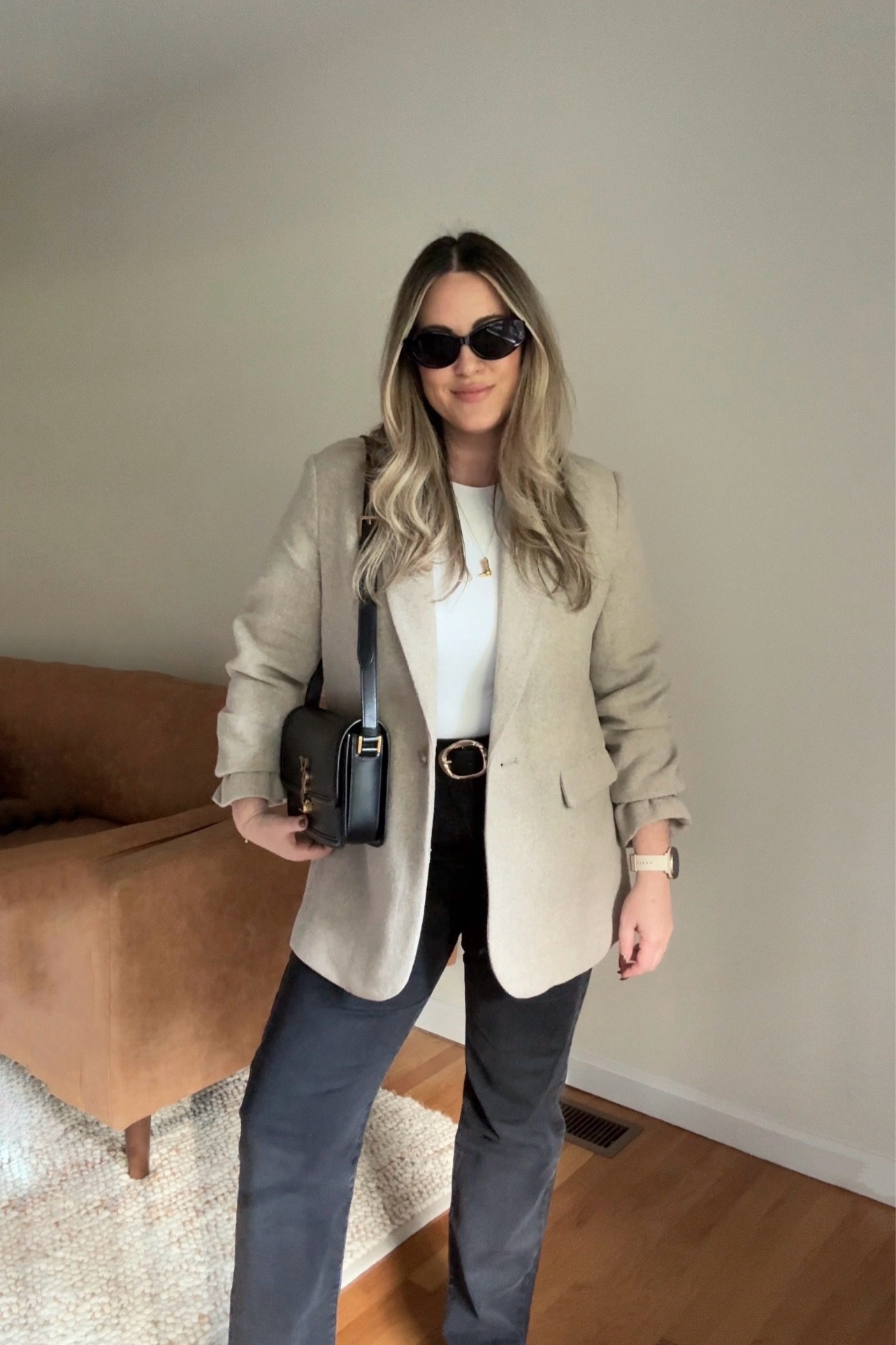 AE blazer under $100! Wearing a size M. Thicker material than a traditional blazer. Great in place of a jacket. My jeans are TTS (I wear a 29) and one of my fave pairs for Fall!

#LTKFindsUnder100 #LTKSeasonal #LTKStyleTip