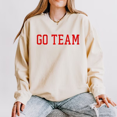 Go Team Varsity - Women's Lightweight Garment Dyed Sweatshirt | Target