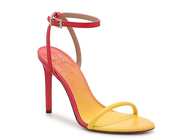 Mix No. 6 Keisy Sandal - Women's - Coral/Yellow Ombre Croc Print Faux Patent Leather | DSW