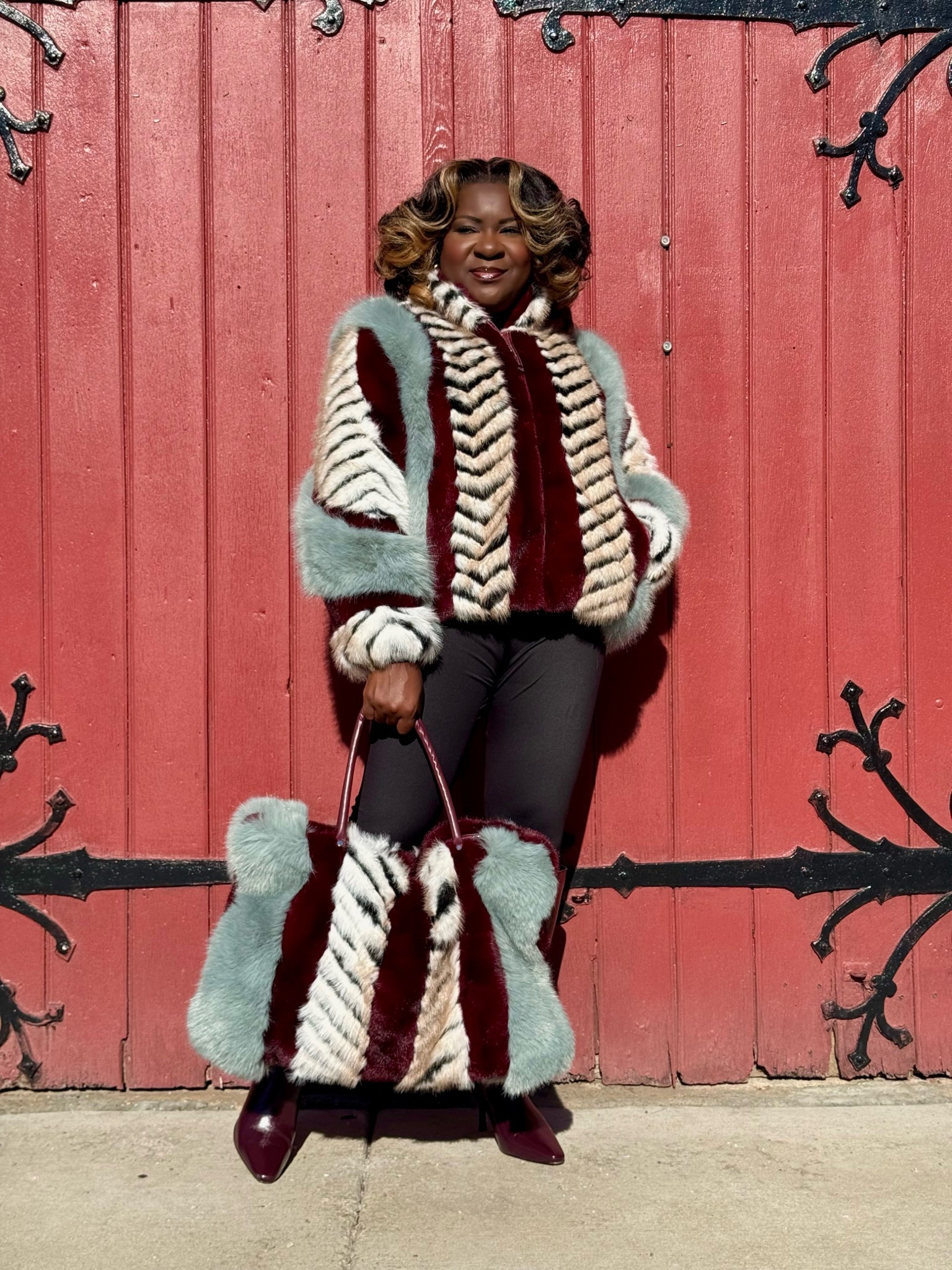 The Akira “Have it All” Paneled Fur Coat and Matching Bag. I am wearing a medium in the coat. 

#LTKootd #LTKOver40 #LTKStyleTip