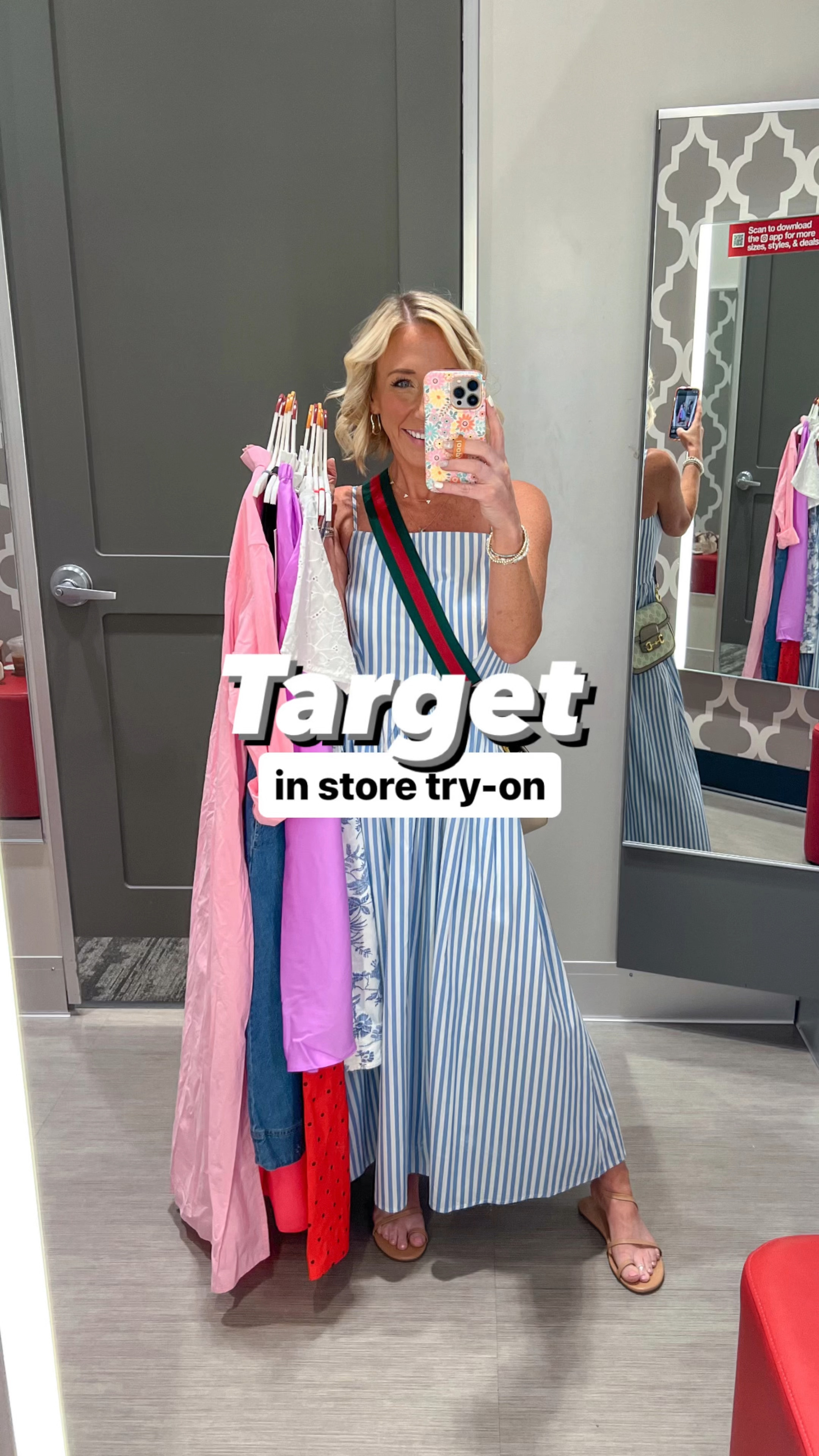 Target in store try-on (dresses 1, 2, 3 & 5 are 20% off)
1. Red smocked top dress - size small. Has pocked and straps can be removed,
2. Pink slip dress - size XS.
3. Smocked tank - size small // a-line slip skirt - size XS.
4. Denim corset dress - size XS.
5. Linen shift dress - I tried on an xs bc that’s what they had, but I ordered a small (I tried on another color and liked them length of the small).
6 & 7. Pleated active dress - size small. Has built in bra & attached shorts.
• the heels are also Target AND 20% off!
* striped dress (from beginning) - size XS  



#LTKVideo #LTKSeasonal #LTKSaleAlert