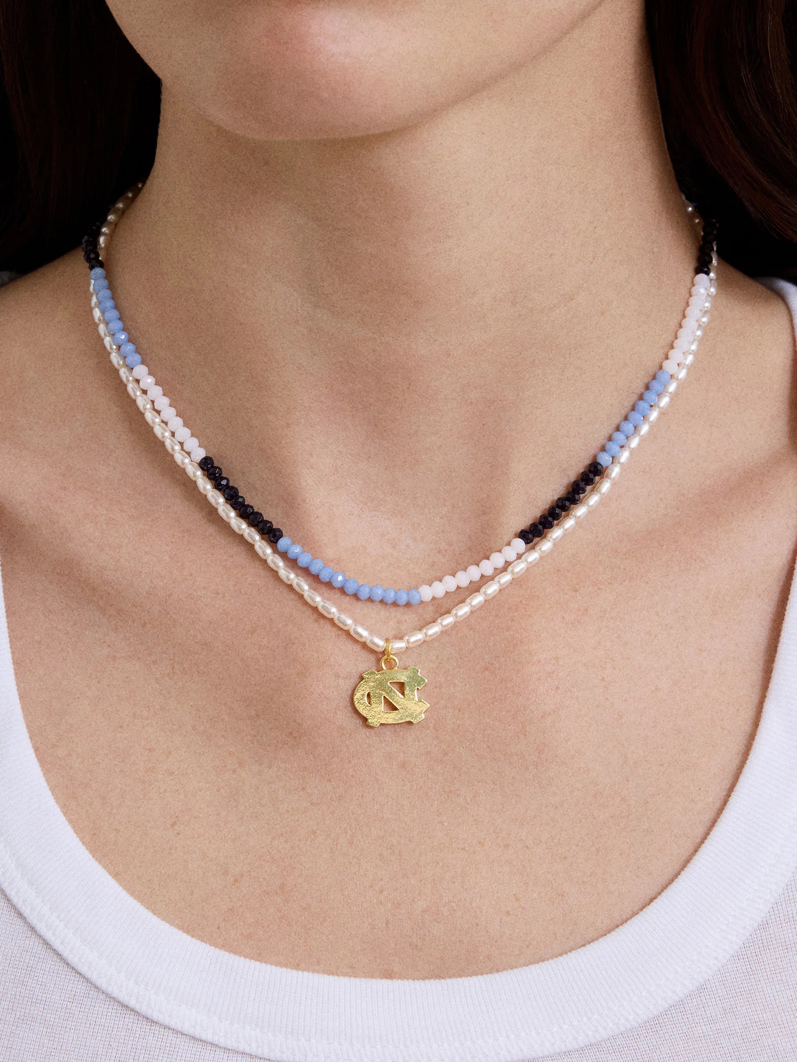 University of North Carolina Beaded Logo Necklace Set - University of North Carolina | BaubleBar