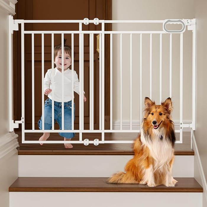 Grownsy Baby Gate for Stairs- No Bottom Bar, Adjustable Width 29.8” to 43.5” for Child and Pe... | Amazon (US)