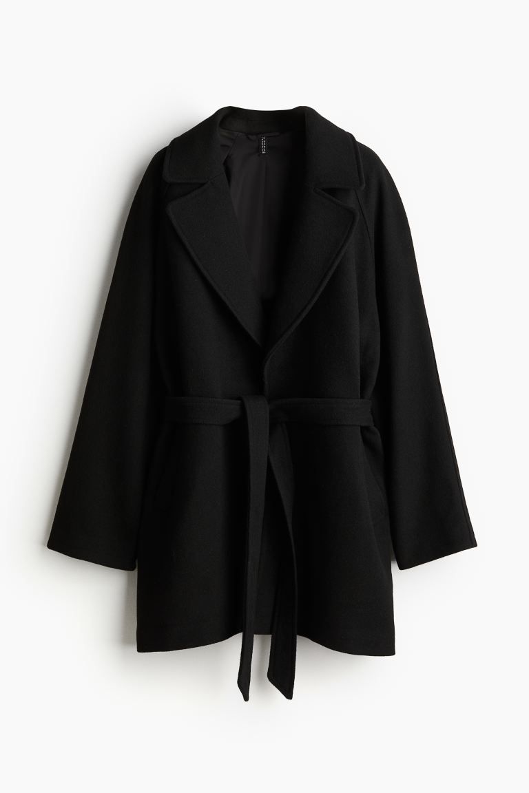 Tie-Belt Felted Coat | H&M (US + CA)