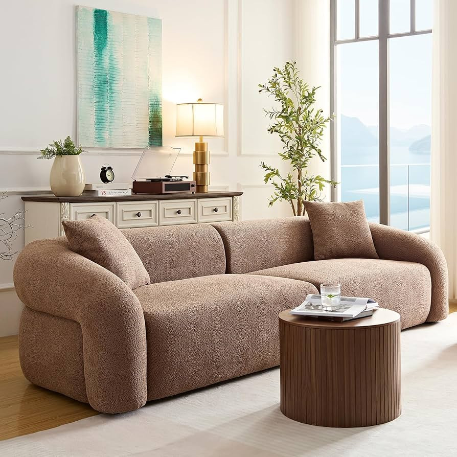 HAMORE 103.5" Modern Sectional Sofa Couch,Modular Curved Sofa,Durable Fabric Upholstery,Solid Woo... | Amazon (US)