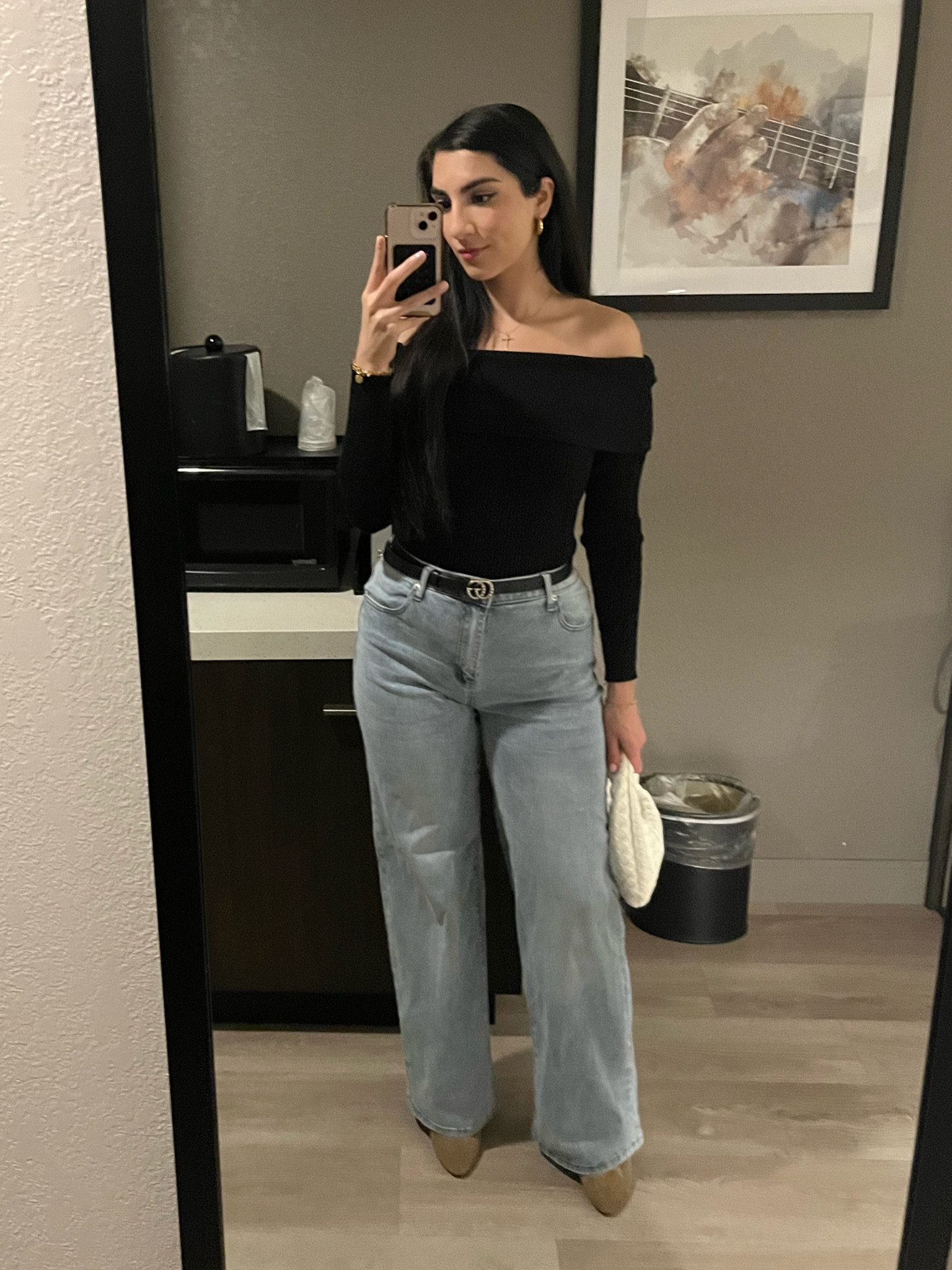 Wide leg jeans from Akira! I’m wearing a size 7

