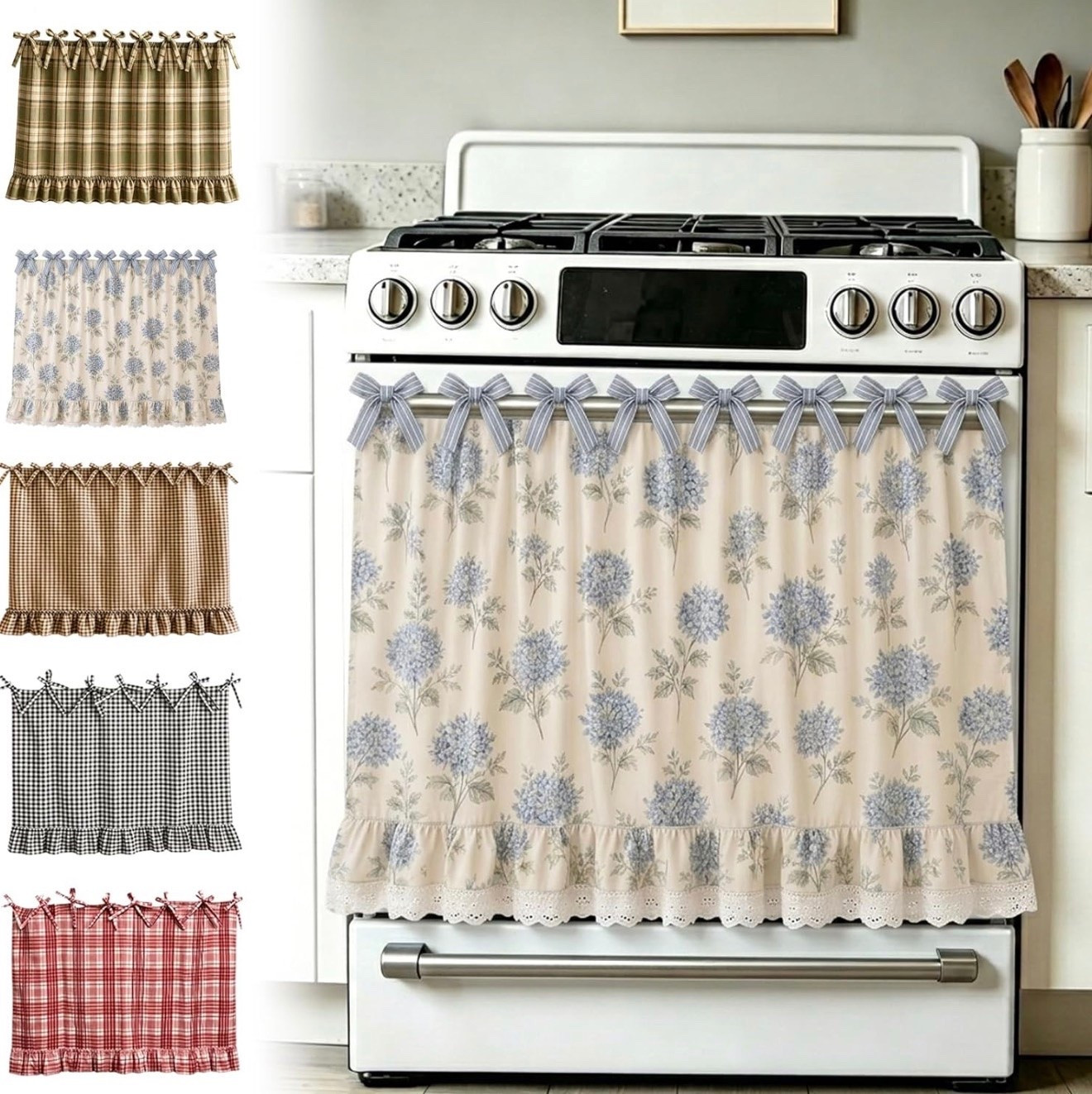 Have y'all seen these oven curtains?! I'm actually obsessed and just ordered the baby blue hydrangea one for under $20! They have so many adorable prints to choose from 🔗🏃‍♀️✨

#LTKHome #LTKSeasonal #LTKdayinmylife