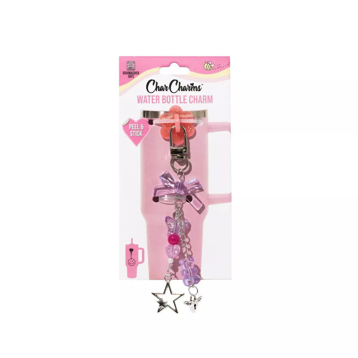 CharCharms Charm with Stick on Hook Pastel Pink | Target