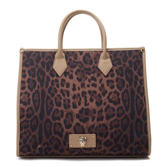 Slyvie Bag Leopard Textile | Moda in Pelle UK